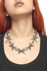 Studded Spike Clavicle Necklace