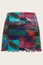 Cyber Pattern Bodycon Mini Skirt