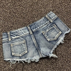 Sexy Bandage Denim Micro Shorts