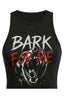Wolf Graphic Cropped Racer Tank Top