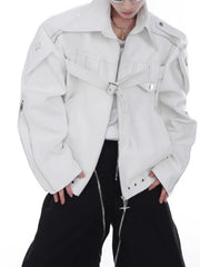 Oversized Faux Leather Jacket