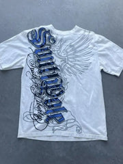 Oversized Retro Print Hip Hop T-shirt