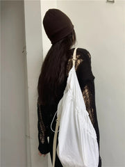 Openwork Crochet Mesh Top