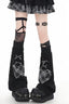 Plaid Heart Patch Leg Warmer Socks