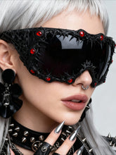 Split Embellished Dark Style Glasses
