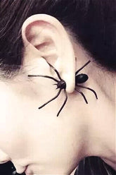 Punk Street Black Spider Earrings
