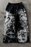 Ornate Snake Print Wide Leg Pants