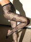 Gothic Skull Paw Print Tights