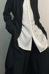 Gothic Asymmetric Hem Shirt Coat