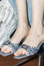 Studded Buckle Kitten-Heel Mules