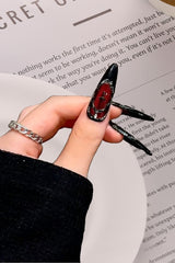 Red Gothic Press-On Nails