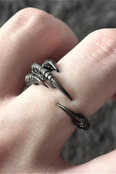 Dark Gothic Eagle Claw Ring