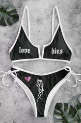 treet Gothic Skull Graphic Swimwear