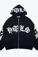 Street Style Zipper Pullover Hoodie