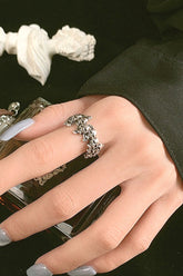 Skull Linked Open Ring
