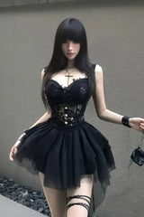 Dark Gothic Lace Camisole Skirt