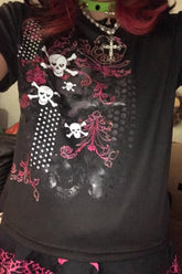 Streetwear Letter Print Slim Crop Top