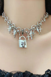Vintage Dangle Cross Layered Key Necklace