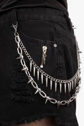 Punk Metal Studded Waist Chain