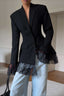 Lace Hem Tailored Coat