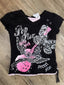 Y2K Butterfly Print Drawstring T-Shirt