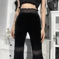 Black Lace Harajuku Pants