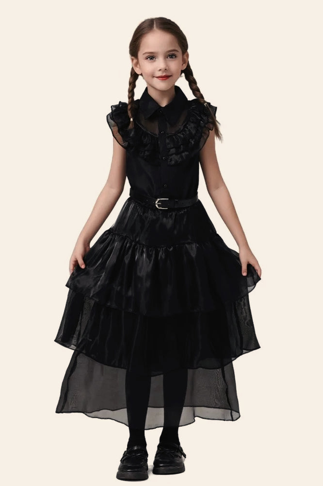 Black Tulle Dress Kid Halloween Main image