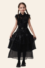 Black Tulle Dress Kid Halloween