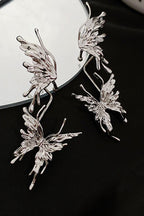Sculpted Butterfly Ear Climber Earrings