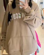 Little Devil Print Hooded Coat