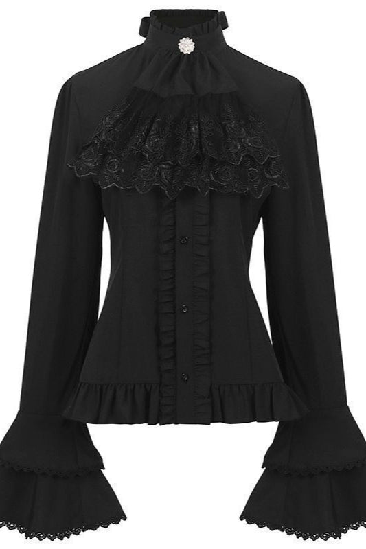 Medieval Inspired Ruched Blouse Main image