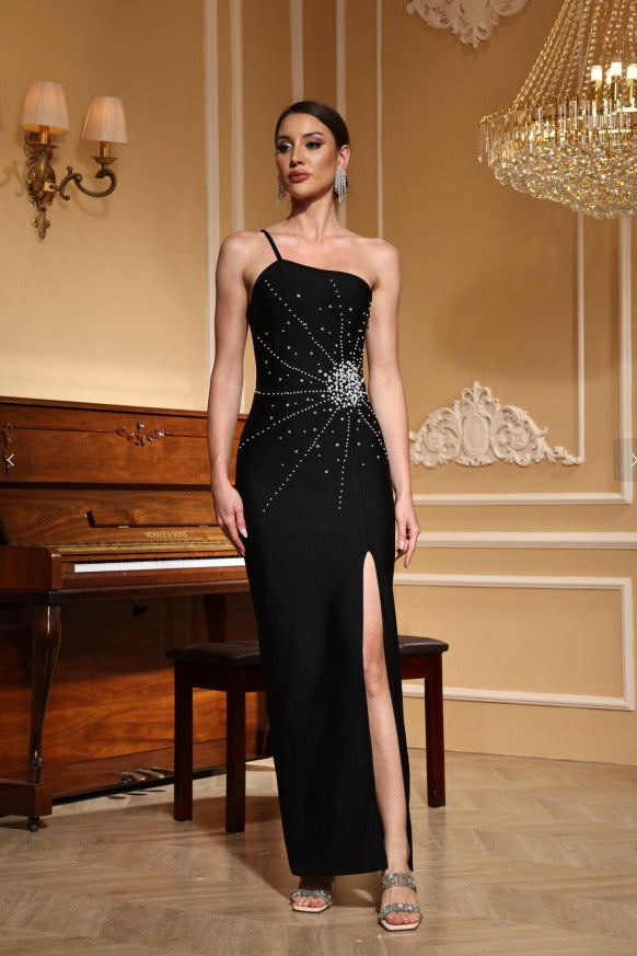 Halloween Sexy Rhinestone Strap Bodycon Dress Main image