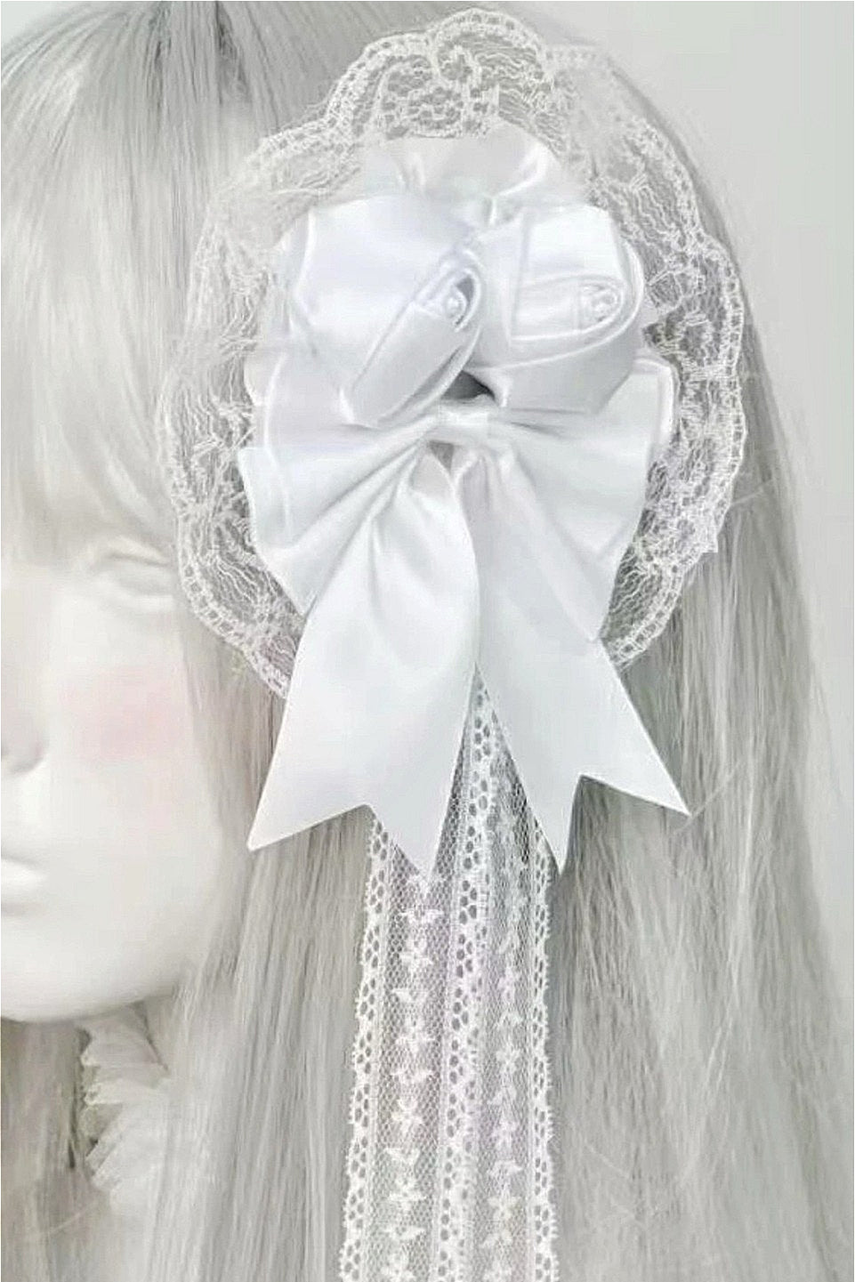 Dark Lace Rose Mini Top Hat Hair Accs Secondary image