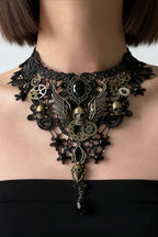 Chic Oversized Lace Pendant Necklace