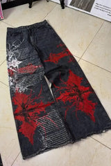 Hip Hop Vintage Streetwear Wide Leg Pants