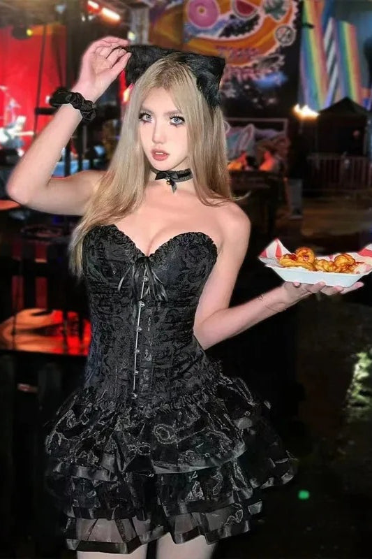 HalloweenSexy Kitty Corset Dress with Puffy Skirt Main image