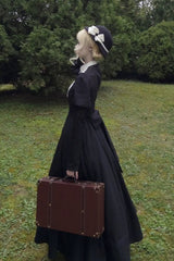 Dark Gothic Nun Long Sleeve Maxi Dress