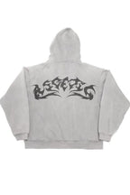 Tribal Graphic Double Zip Hoodies