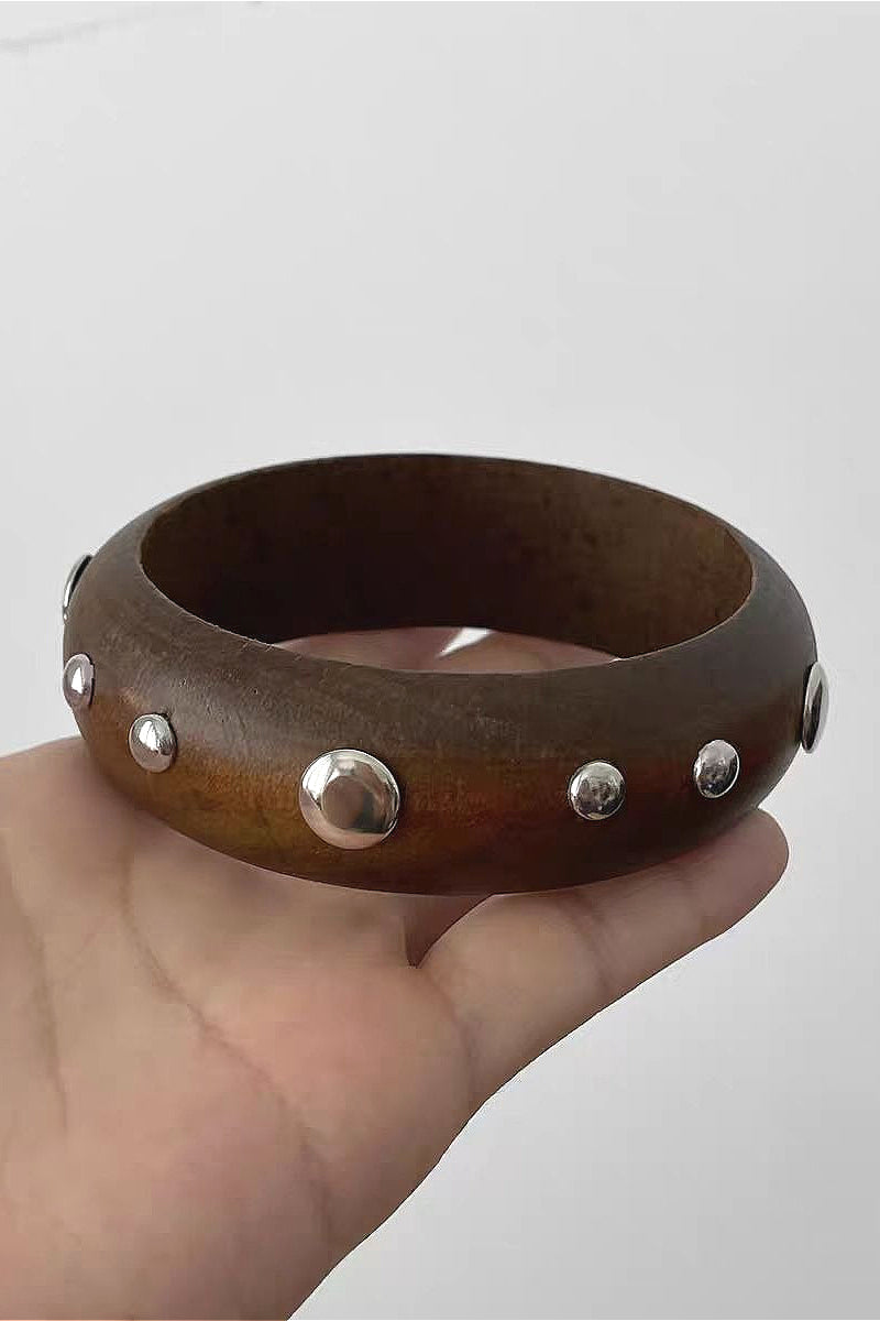 Retro Vintage Y2K Wooden Bracelet