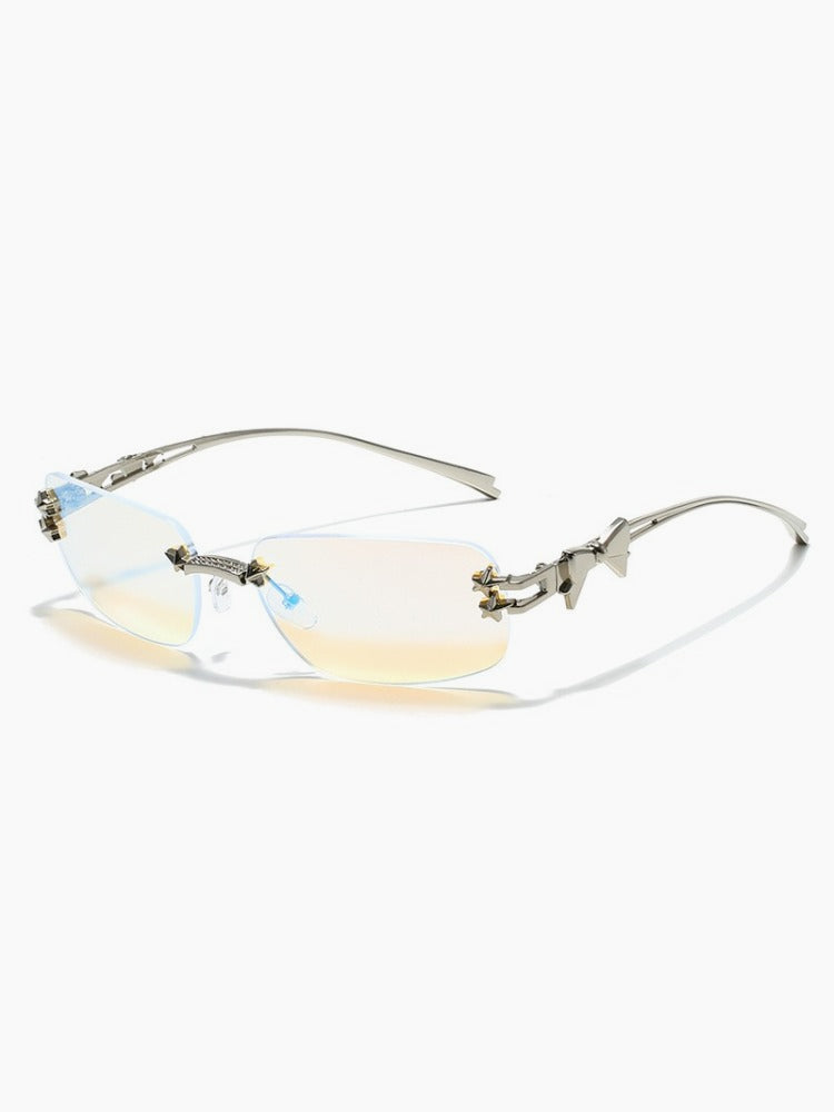 Y2K Star Rhinestone Rimless Glasses Secondary image