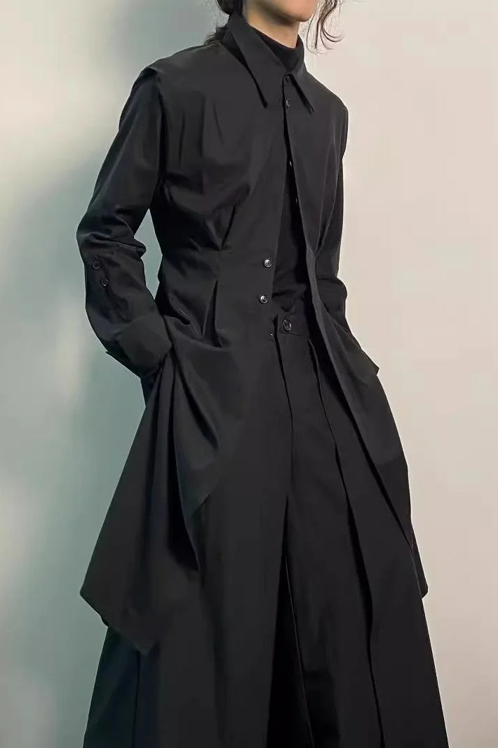 Gothic Asymmetric Hem Shirt Coat Secondary image