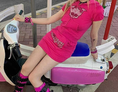 Gothic Rhinestone Skull Zip Hoodie