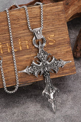 Vintage Gothic Cross Pendant Necklace