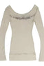 Y2K Gothic Print Knit Top