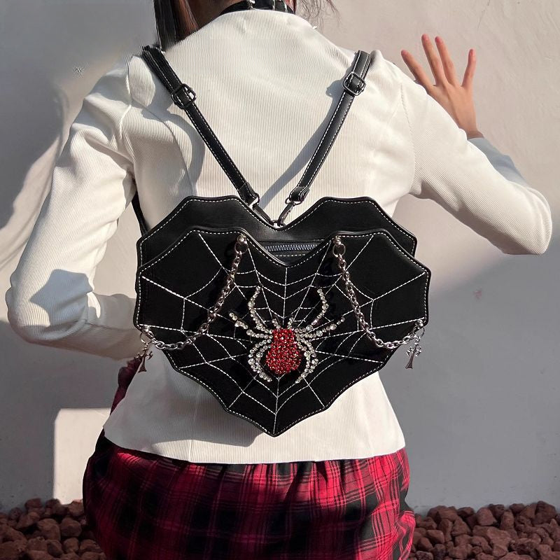 Harajuku Leather Punk Y2K Spider Gothic Lolita Crossbody Bag Halloween Main image