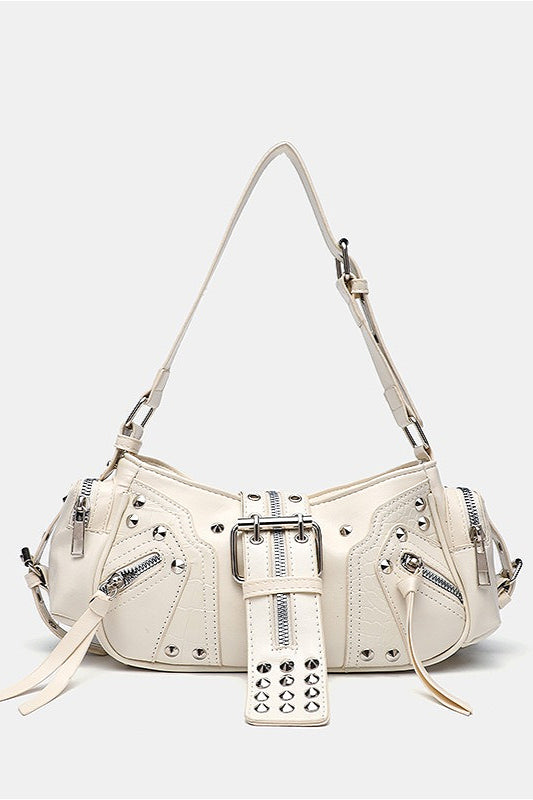 Y2K One Shoulder Moto Crossbody Bag