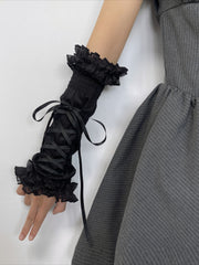 Stylish Lolita Lace Mesh Ruffle Gloves
