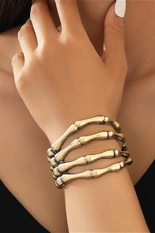 Gothic Hollow Skeleton Hand Bracelet