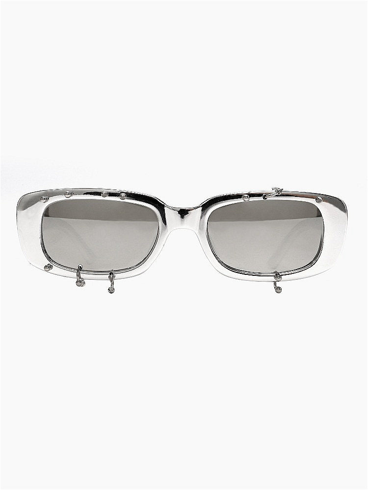 Transparent Square Studded Punk Glasses Secondary image