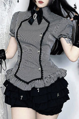 Dark Academia Slim Fit Blouse